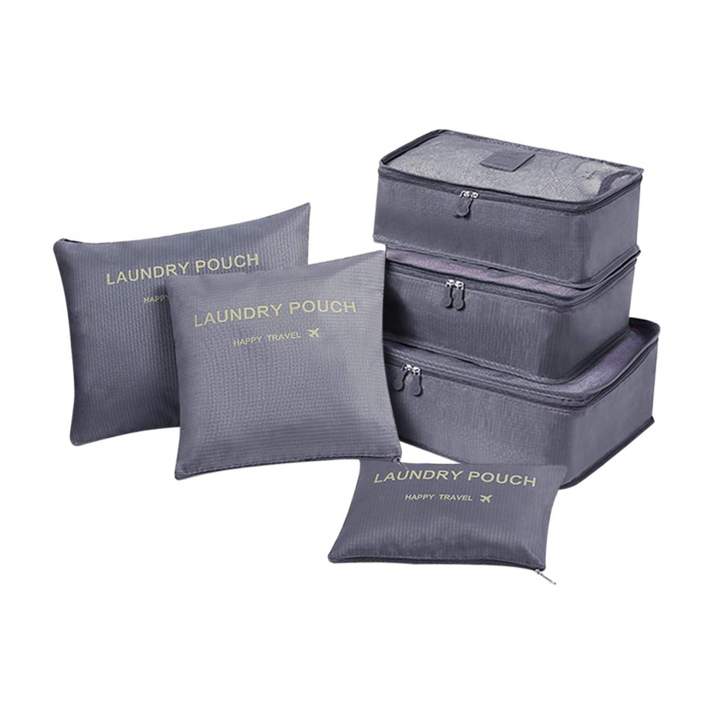 Packing Cubes for Suitcases – 6-Piece Travel Luggage Organizer Set with Laundry & Shoe Bags
