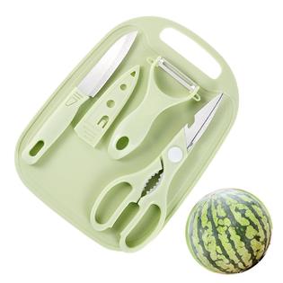 Magicorange Travel Cutting Board Set With Knife, Peeler, Scissors