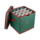 MHome Green Christmas Ornament Storage Box – Foldable with Label Window & Reinforced Panels