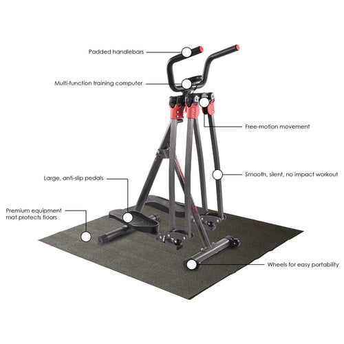 Pro-Sportz Full Body Air Walker Glider Exercise Machine – Low Impact Cardio Trainer