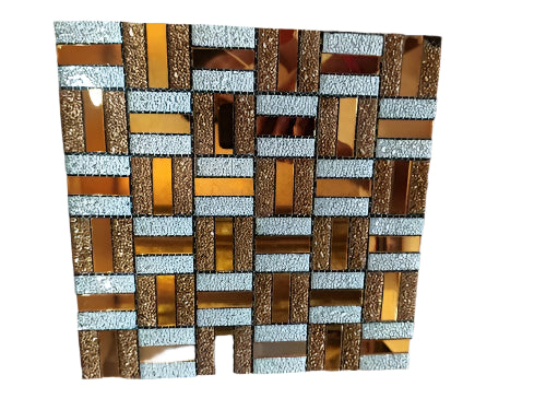 Glass and Stone Mix Mosaic 300 X 300MM Sheet for Wall and Floor