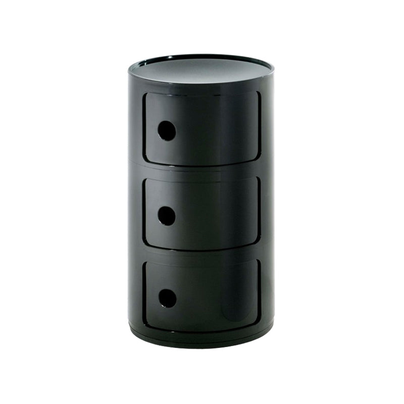 MHome 3 Tier Rounded Cabinet – Detachable Round Nightstand & Lightweight End Table with Storage