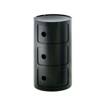 MHome 3 Tier Rounded Cabinet – Detachable Round Nightstand & Lightweight End Table with Storage