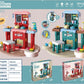 2 IN 1 B/O Mist Spray Happy Kitchen Toys Cooking Kitchen Cabinet Table Toy Big Toy Kitchen Set