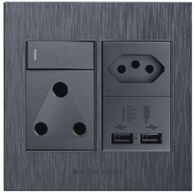 Single Plug, Euro and 2 USB Socket