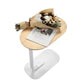 MFurn C-Shaped Side Table – Modern Narrow Coffee Table with Metal Frame for Small Spaces