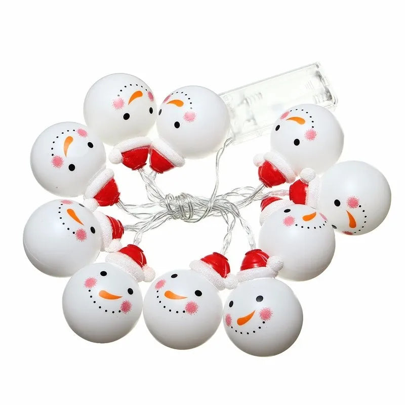 Christmas String Lights, Waterproof Snowman Fairy Lights