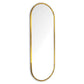 Modern Brushed Gold Aluminium Oval Wall Mirror