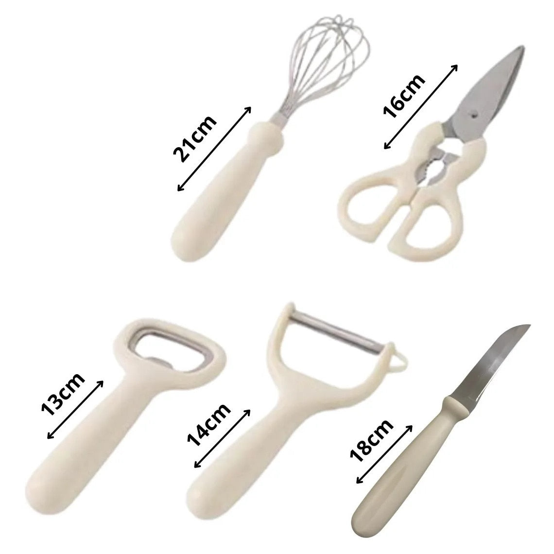 MHome 6-Piece Kitchen Utensil Set with Storage Caddy – Ergonomic Cooking Essentials