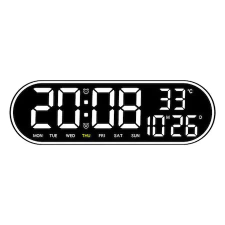 Digital LED Wall Clock with Remote Control-GH8021