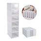 MHome 6-Tier Folding Shoe Box – Stackable Transparent Door Shoe Organizer
