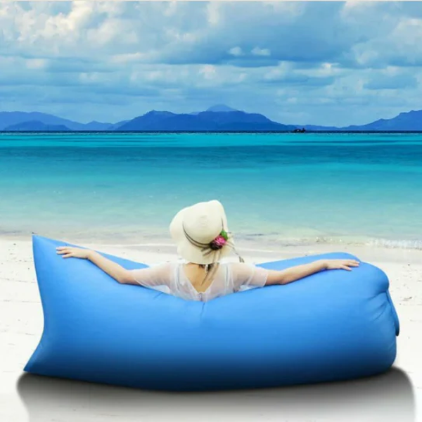 MHome LayBag Inflatable Bed – Portable Waterproof Air Lounger for Camping & Beach