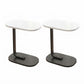 MFurn C-Shaped Side Table 2-Pack – Modern Narrow Sofa & Bed Coffee Tables with Metal Frame