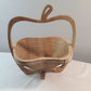 Apple Shape Foldable Wood Fruit Basket