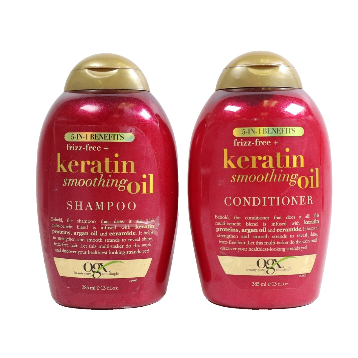 Love JoJo Keratin Oil Shampoo & Conditioner Set – Sulfate-Free Hair Care Duo (400ml Each)