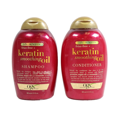 Love JoJo Keratin Oil Shampoo & Conditioner Set – Sulfate-Free Hair Care Duo (400ml Each)