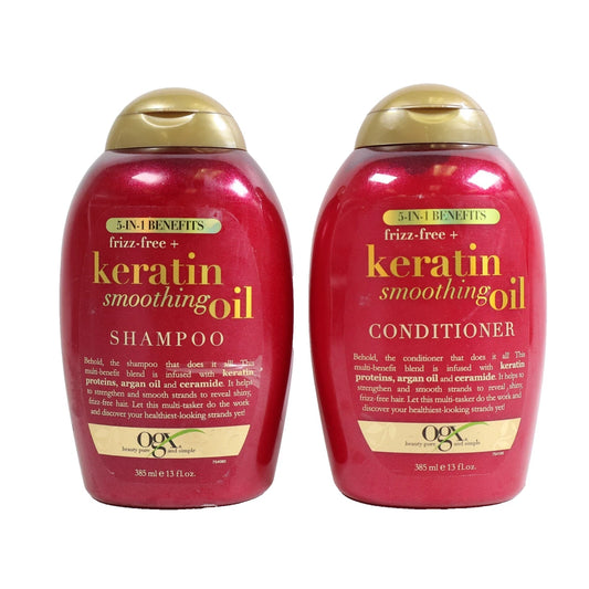 Love JoJo Keratin Oil Shampoo & Conditioner Set – Sulfate-Free Hair Care Duo (400ml Each)