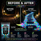 Glow in the Dark Garden Stones, Colorful Luminous Pebbles, 200pcs