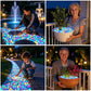 Glow in the Dark Garden Stones, Colorful Luminous Pebbles, 200pcs