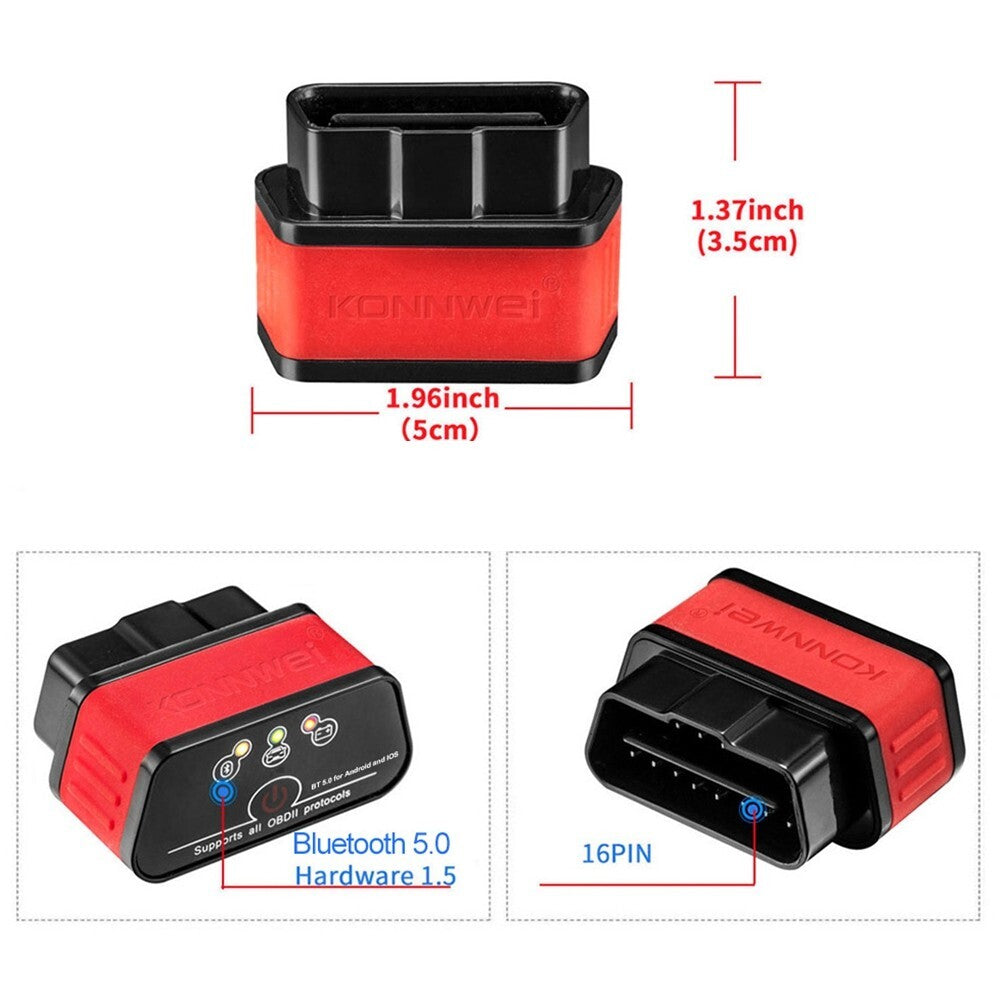 OBD2 Bluetooth 3.0 Car Diagnostic Scanner | OBDII Code Reader for Android