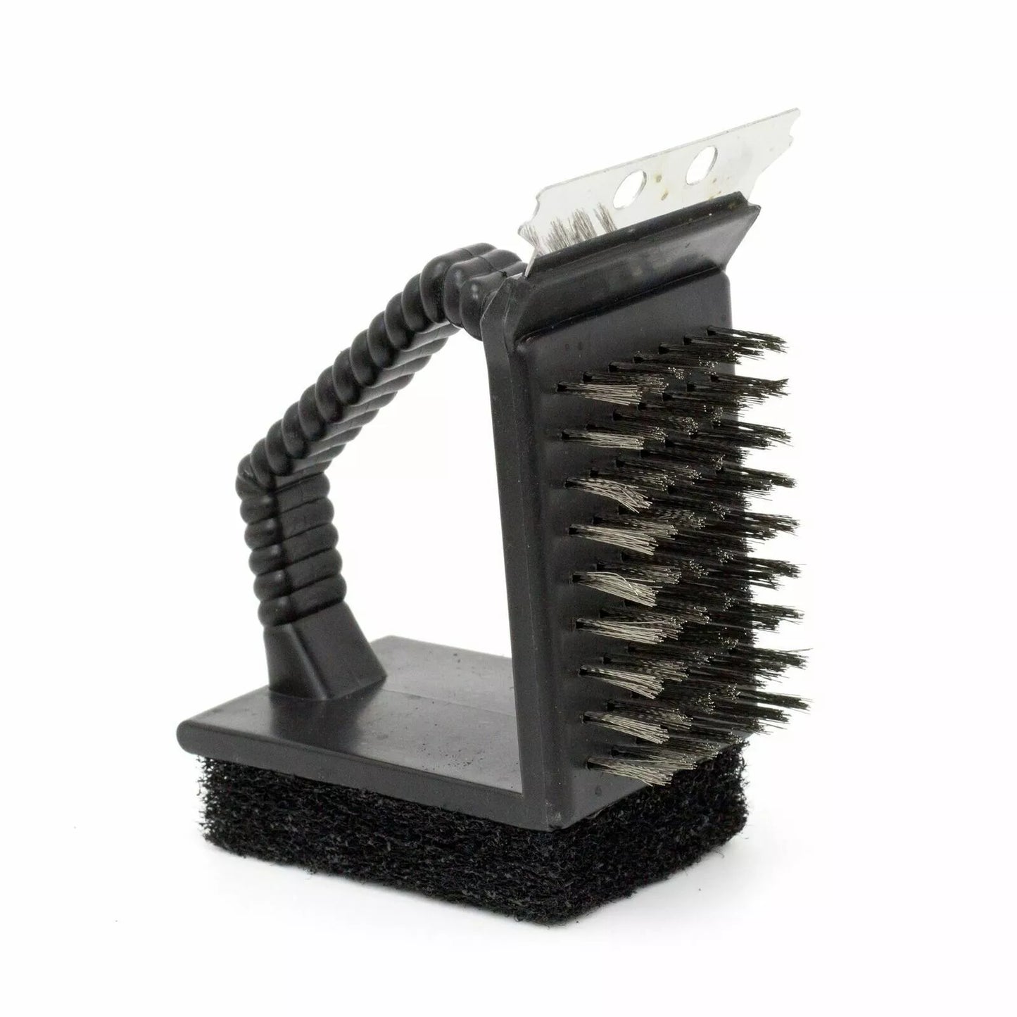 MHome 3-in-1 Silver Effect Stainless Steel Grill Cleaning Brush – All-in-One BBQ Tool