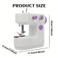 MTech Portable Electric Mini Sewing Machine, 2-Speed Multi-Function SM-302