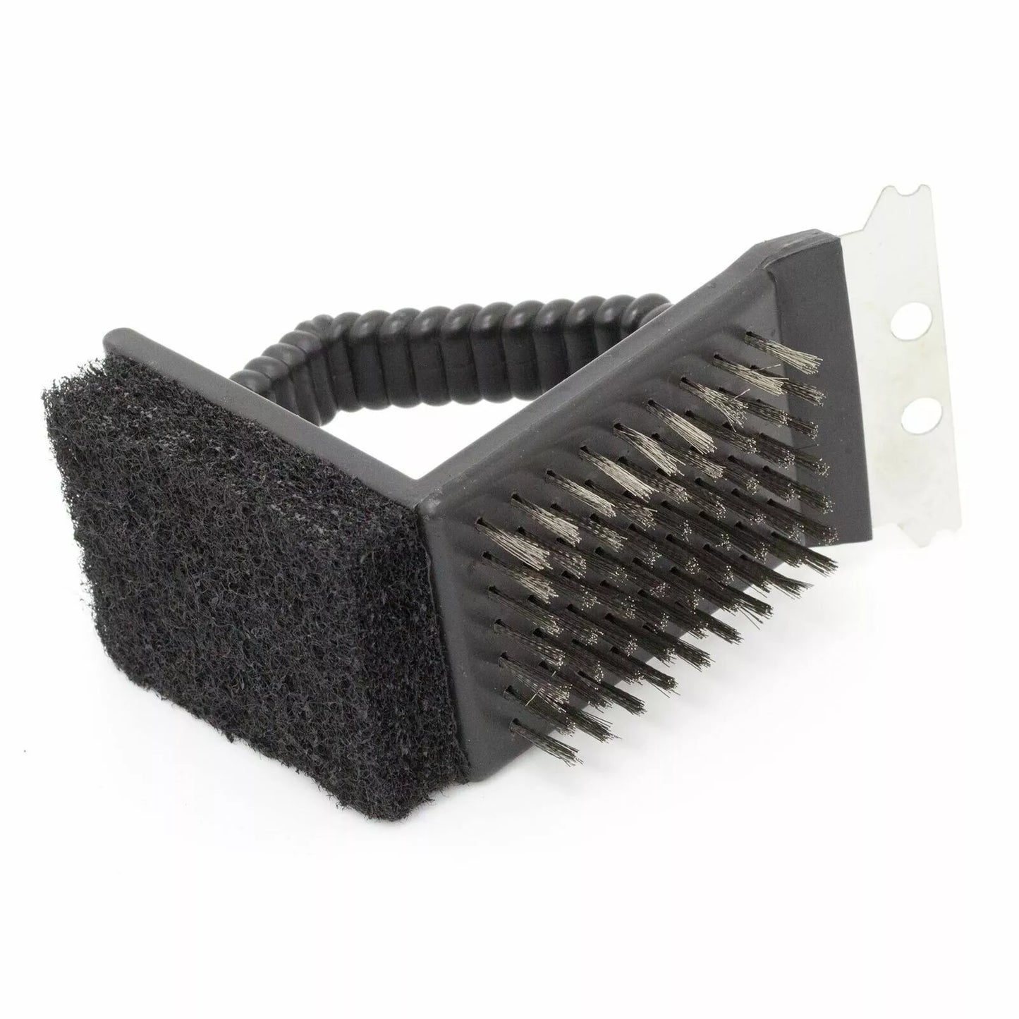 MHome 3-in-1 Silver Effect Stainless Steel Grill Cleaning Brush – All-in-One BBQ Tool