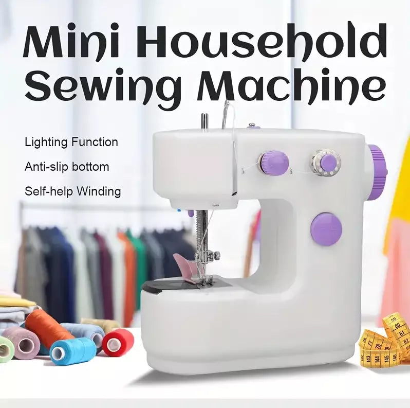 MTech Portable Electric Mini Sewing Machine, 2-Speed Multi-Function SM-302