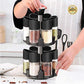 MHome Spice Rack with 12 Spice Jars – Stainless Steel Stand, Adjustable Salt & Pepper Shakers