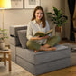 MFurn Folding Vacuum-Compressed Sofa Bed – Convertible Sleeper Chair with Pillow, Linen Fabric