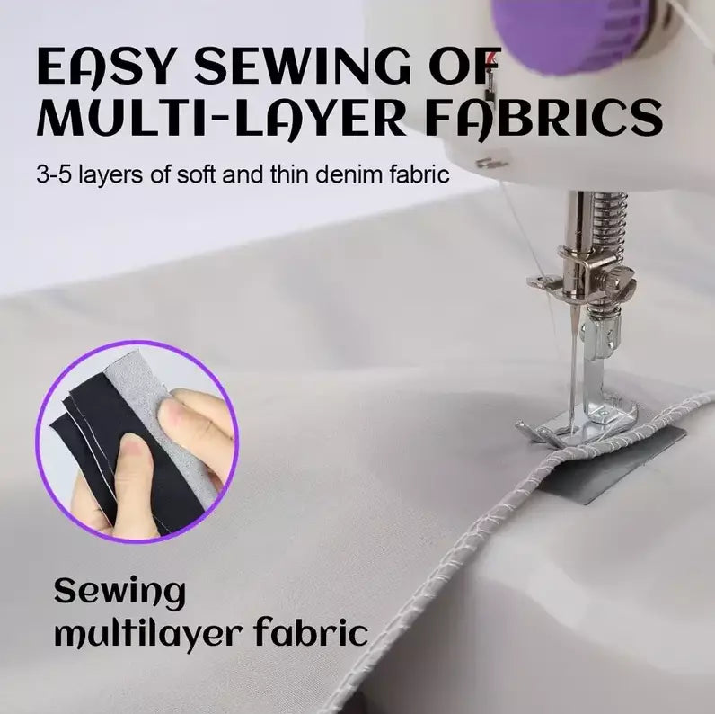 MTech Portable Electric Mini Sewing Machine, 2-Speed Multi-Function SM-302