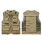 Men Tactical Vest Coat Photographer Waistcoat Multi Pocket Jacket