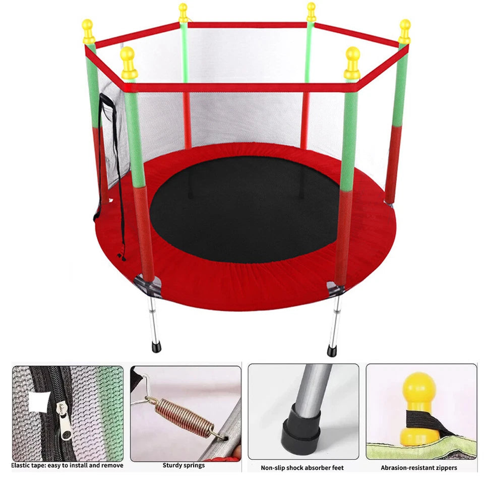 MBaby Mini Safety Trampoline with Enclosure Net – Indoor & Outdoor Play
