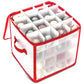 MHome Christmas Ornament Storage Box – Red Trim