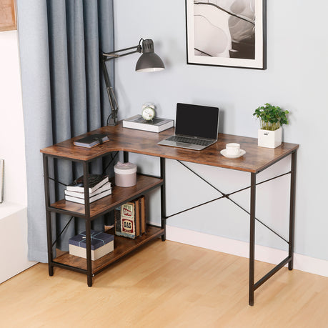 MFurn L-Shaped Foldable Computer & Gaming Desk – Corner Workstation