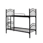 MFurn Steel Double Bunk Bed – Sturdy Black Metal Frame