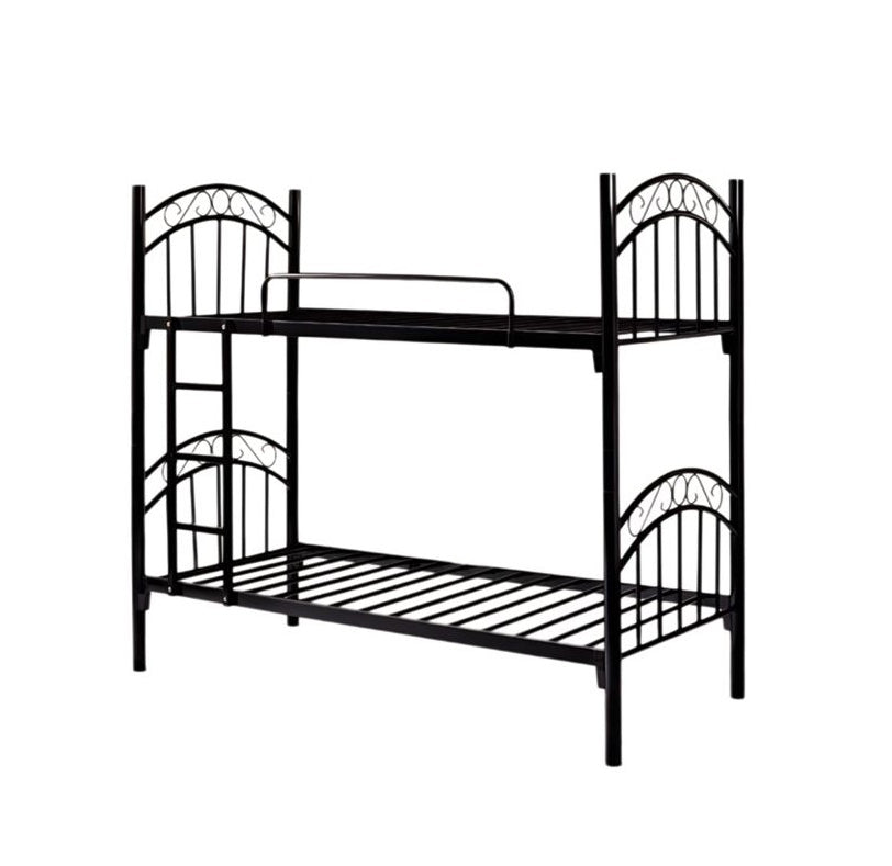 MFurn Steel Double Bunk Bed – Sturdy Black Metal Frame