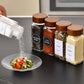 MHome 12/24 Piece 120ml Glass Spice Jar Set with Wooden Lids, Labels, Funnel & Brush