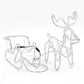 3D Led Deer Christmas Light Display With Cart Multicolour/cool white