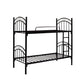 MFurn Steel Double Bunk Bed – Sturdy Black Metal Frame