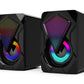 Portable Wired Desktop Speakers with LED Light 2.0