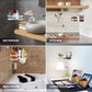 Mhome White 5-Piece Shower Organizer Set, No-Drill, Rustproof Corner Shelves