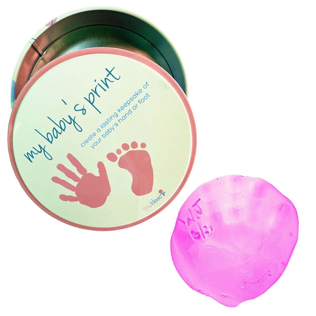 DIY Baby Handprint Footprint Clay Souvenir Ornament Kit.