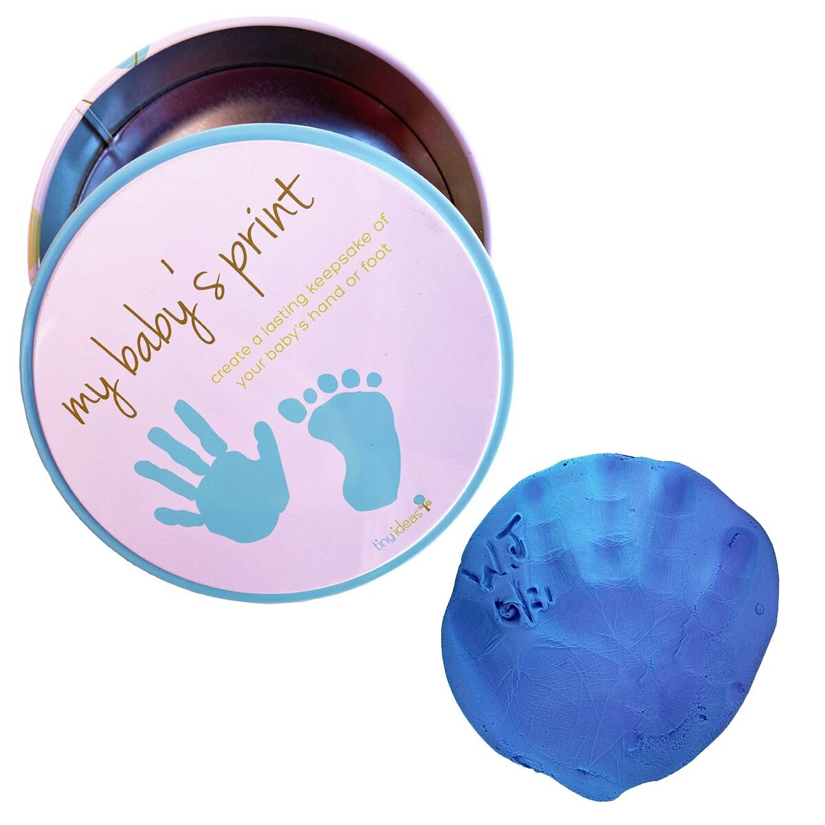 DIY Baby Handprint Footprint Clay Souvenir Ornament Kit.