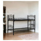 MFurn Steel Double Bunk Bed – Sturdy Black Metal Frame