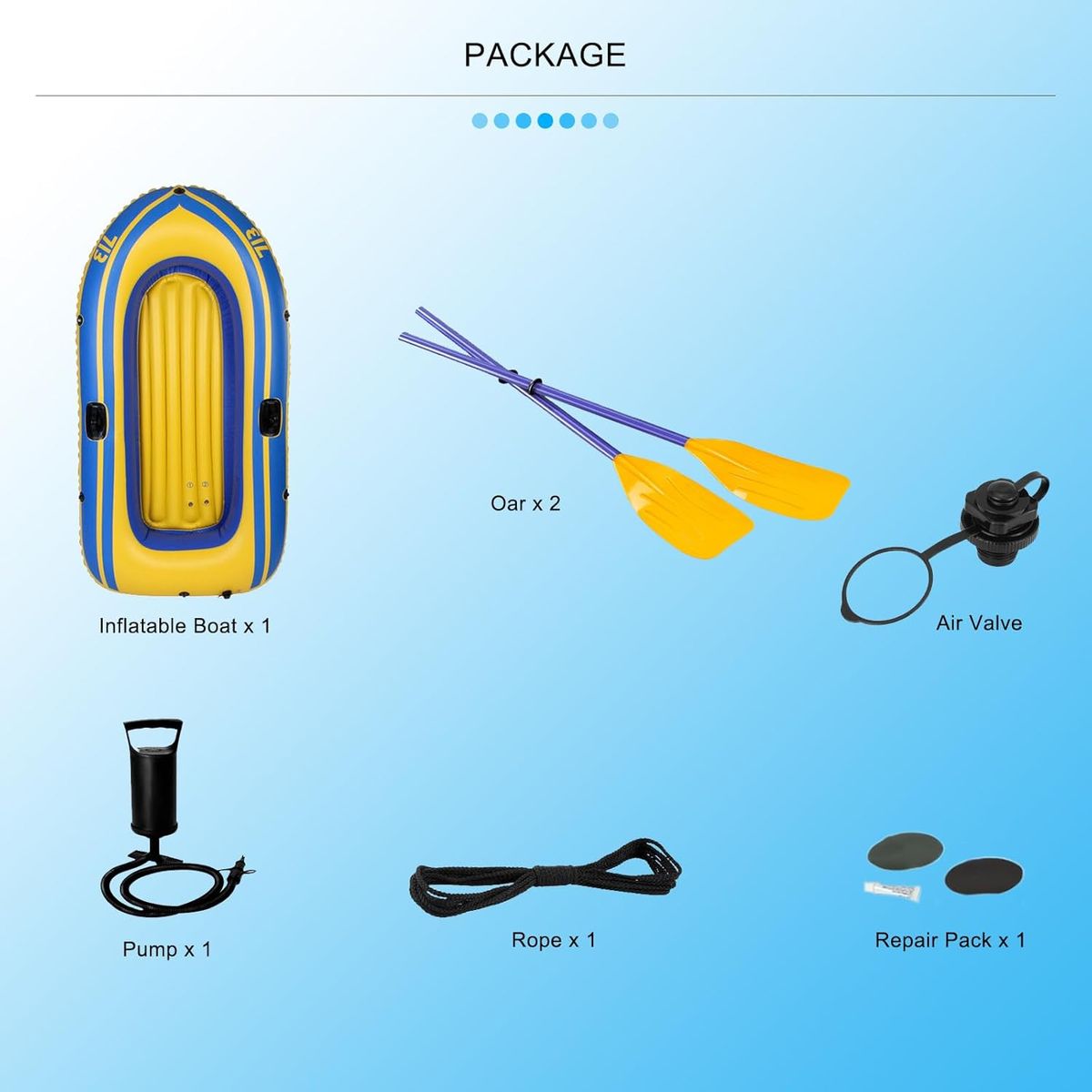 2-Person Inflatable Boat – 192 × 115 cm