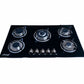 Built-In Tempered Glass Countertop 5 Burner Gas Stove