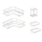 Mhome White 5-Piece Shower Organizer Set, No-Drill, Rustproof Corner Shelves
