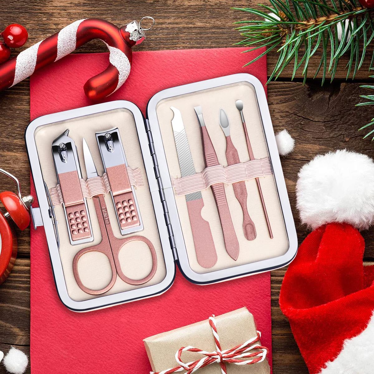 13-Piece Mini Manicure & Pedicure Grooming Kit with Travel Case