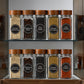 MHome 12/24 Piece 120ml Glass Spice Jar Set with Wooden Lids, Labels, Funnel & Brush